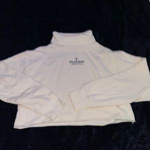pacsun playboy cropped sweater